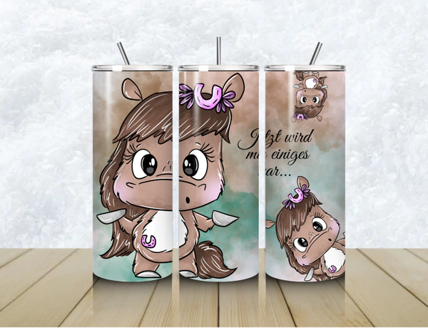 Thermobecher mit Steckdeckel "Glücks Horse"