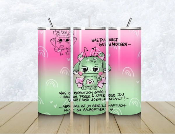 Thermobecher mit Steckdeckel "Guten Morgen"