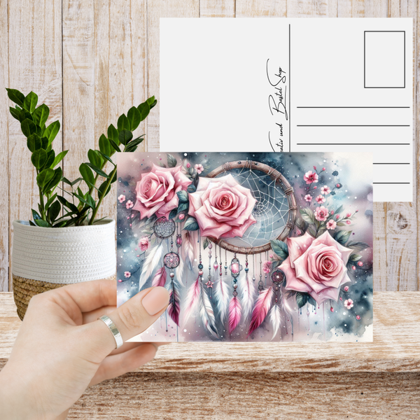 Postkarte "Rosen - Traumfänger"