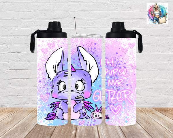 Thermobecher mit 2 Schraubverschlüssen "GLITZERPUPSI 1"