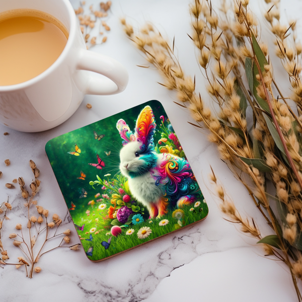 Untersetzer "Hase auf Wiese"