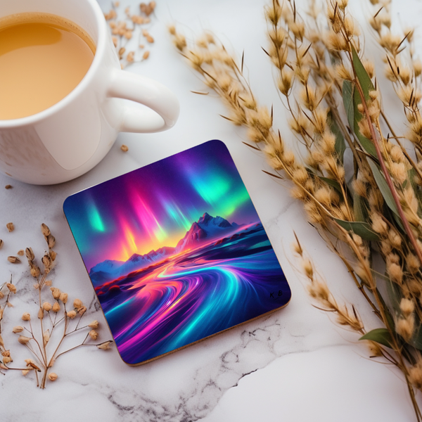 Untersetzer "Polarlichter"