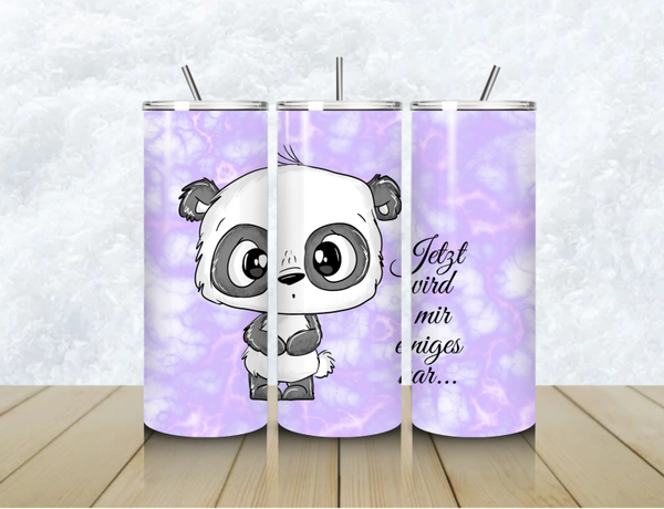 Thermobecher mit Steckdeckel "JETZT WIRD MIRD MIR EINIGES KLAR"