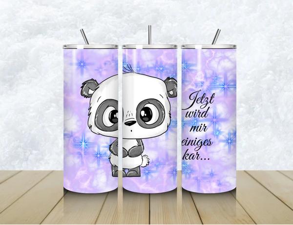 Thermobecher mit Steckdeckel "JETZT WIRD MIR EINIGES KLAR"