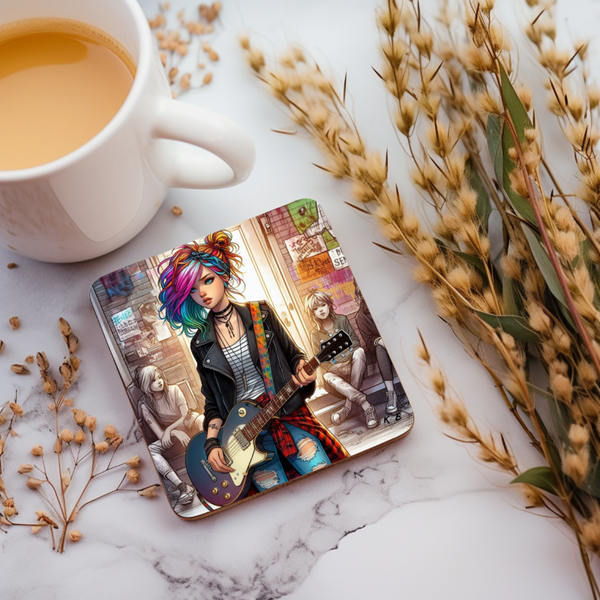 Untersetzer "Girl mit Gitarre"