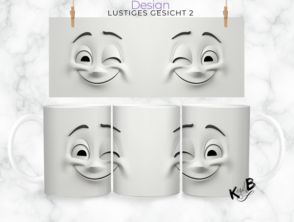 Tasse mit Motiv| Kaffeetasse | Geschenkidee - Design Lustiges Gesicht 2