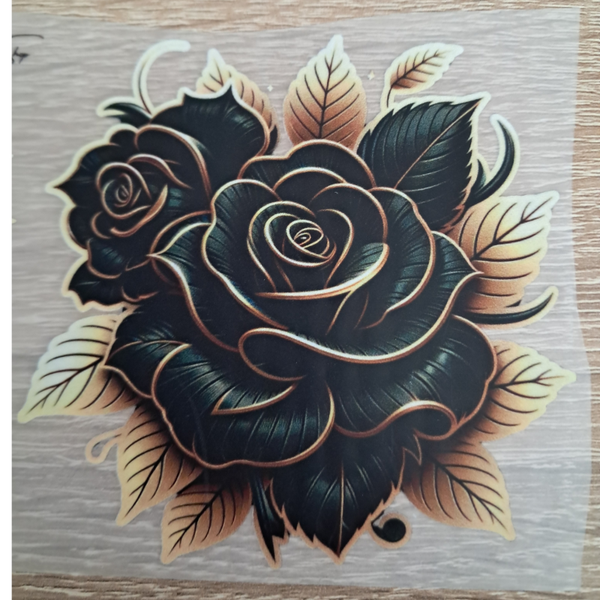 Schwarz goldene Rose