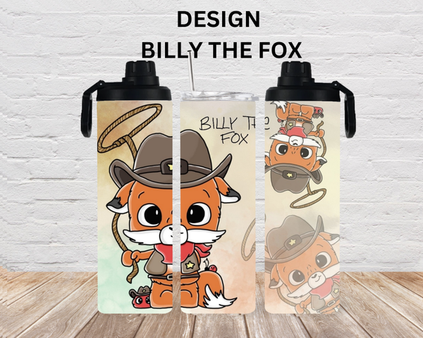 Thermobecher mit 2 Schraubverschlüssen "Billy The Fox 1" - Nur hier erhältlich