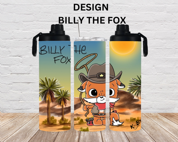 Thermobecher mit 2 Schraubverschlüssen "Billy The Fox 2" - Nur hier erhältlich