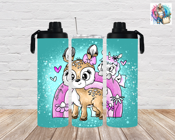 Thermobecher mit 2 Schraubverschlüssen "OVER THE RAINBOW"