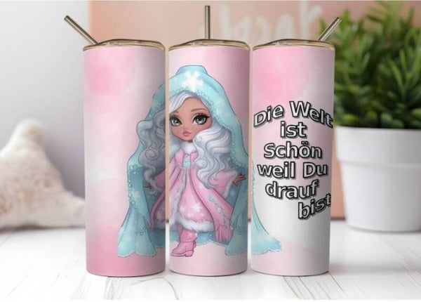 Thermobecher "Die Welt ist schön weil du drauf bist "