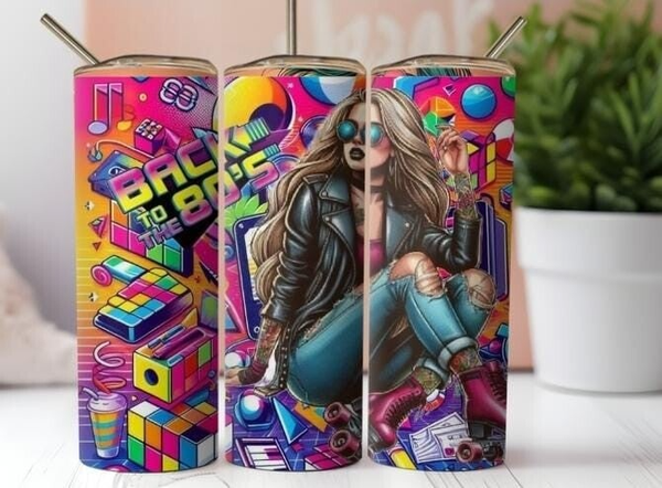 Thermobecher mit Steckdeckel "80ziger Jahre"