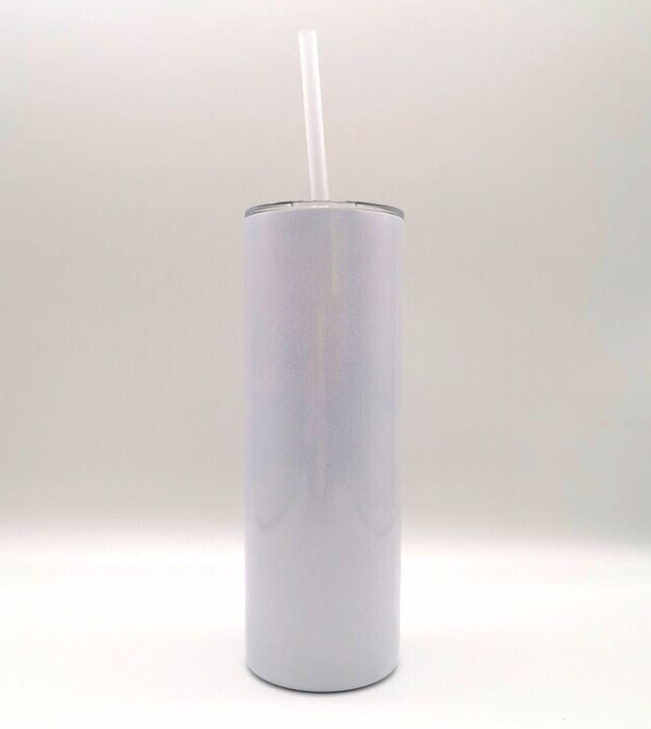 Thermobecher Schimmer mit Motiv, Glitzer, 600ml, mit Trinkstäbchen und Reinigungsbürste