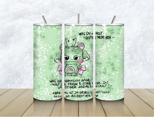 Thermobecher mit Steckdeckel "Guten Morgen"