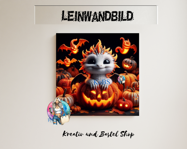 Leinwand "Drache Halloween"