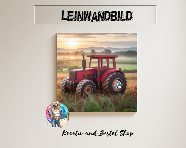 Leinwand "roter Traktor"