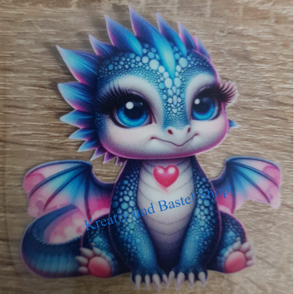 Auffkleber "Drache mit Herz"
