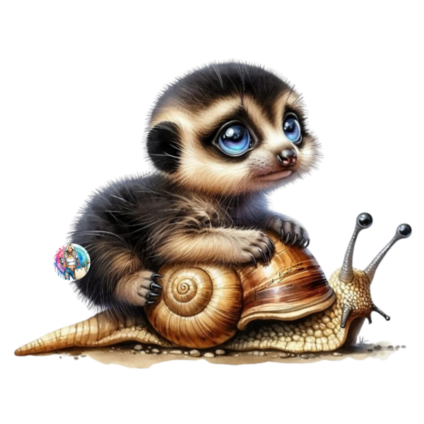 Erdmännchen auf einer Schneckenreise