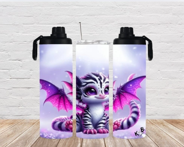 Thermobecher mit 2 Schraubverschlüssen "niedlicher Drache"