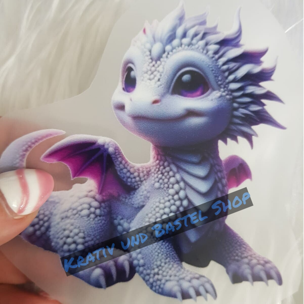 Bügelbild "Drache Lila"