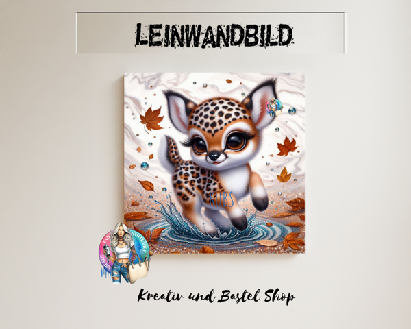 Leinwand "niedliches Rehkitz"