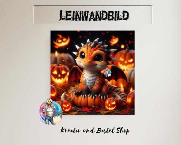 Leinwand "Drache Halloween"