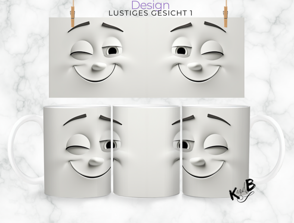Tasse mit Motiv| Kaffeetasse | Geschenkidee - Design Lustiges Gesicht 1