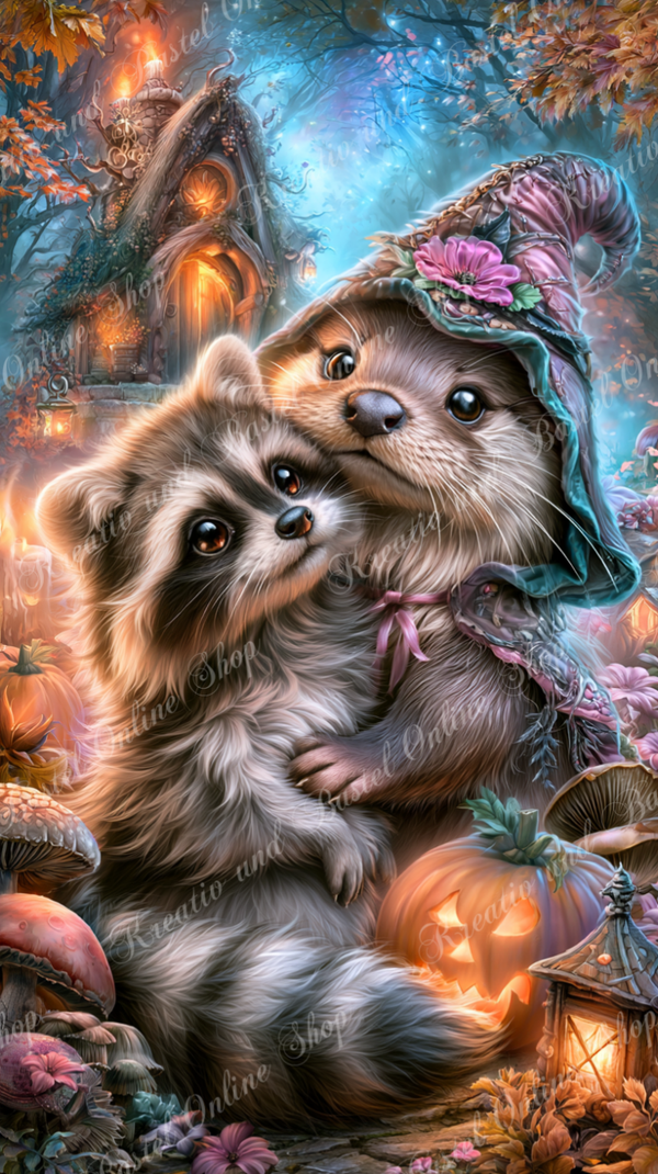 💎 Diamond Painting „Zauberhafte Freundschaft im Herbstwald“ by elly_a.i