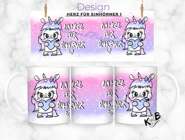 Tasse "HERZ FÜR EINHÖRNER 1"