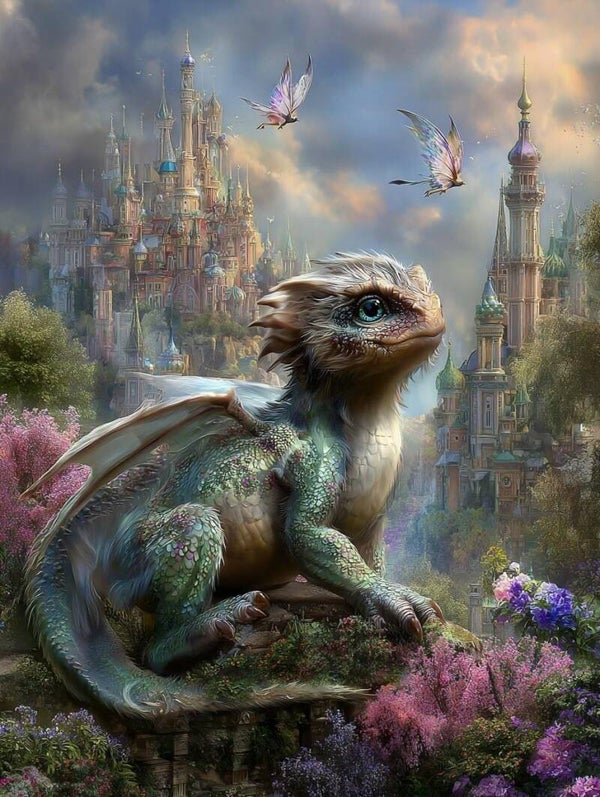 💎 Diamond Painting  „Der kleine Wächter des Zauberschlosses“ – ein Kunstwerk von Maggie