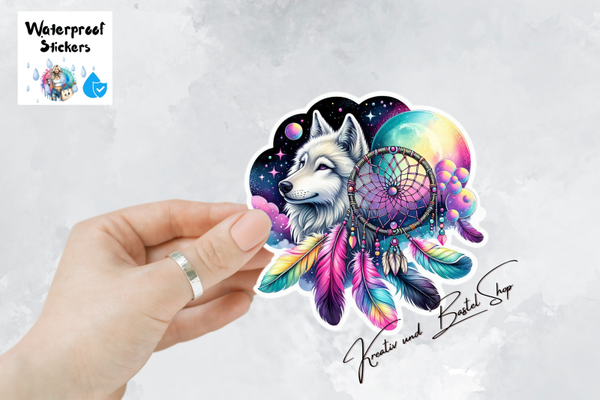 Wolf mit Traumfänger  1