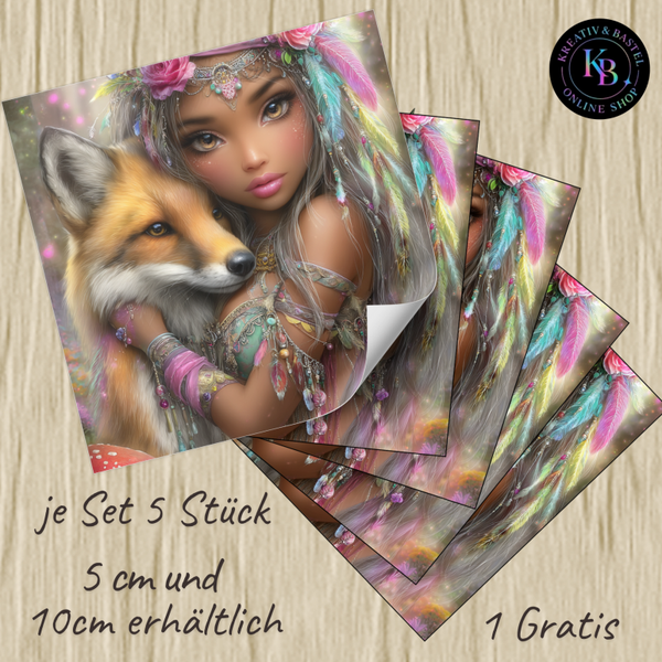 Release Paper Motiv "Gefährten des Waldes"