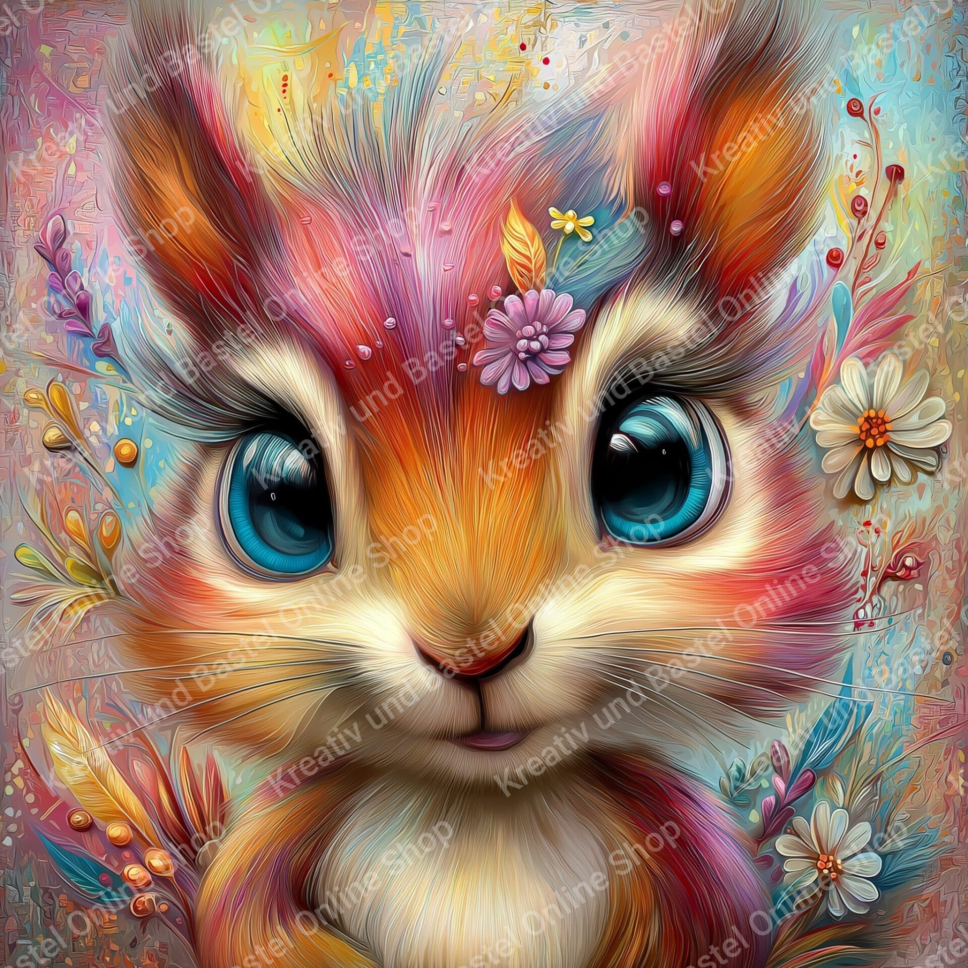 🌙 Diamond Painting „Blütenherz – Sanfte Neugier“ (Cleodora)