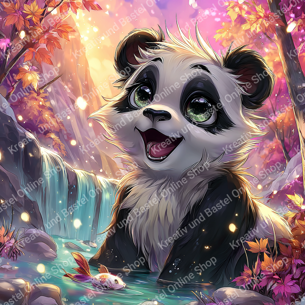 🌙 Diamond Painting „Herbstlicht am Wasserfall“ by Lisa AI