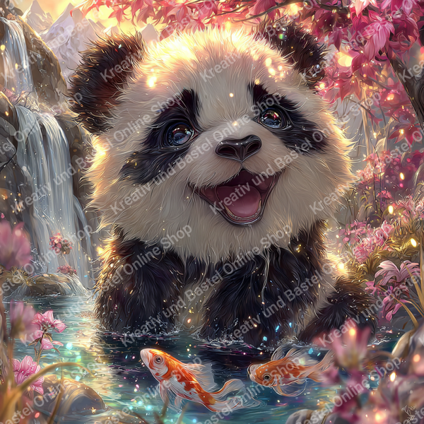🌙 Diamond Painting „Frühlingslicht am Wasserfall“ by Lisa AI