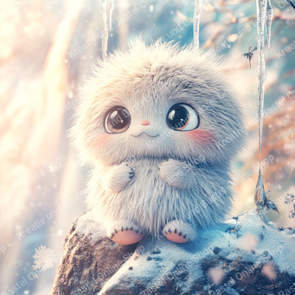 🌙 Diamond Painting „Winterzauber im Schneelicht“ by Lisa AI