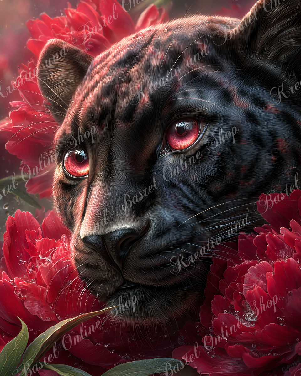 💎 Diamond Painting  „Blick der verborgenen Kraft“ by Elly_A.I.