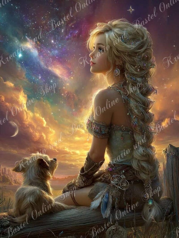 💎 Diamond Painting „Sternenblick im Abendlicht“  by maggies_dia_painting_ai