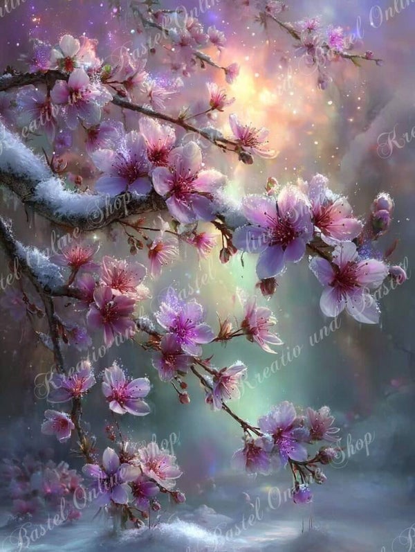 💎 Diamond Painting „Blütenzauber im Morgenlicht“ by maggies_dia_painting_ai