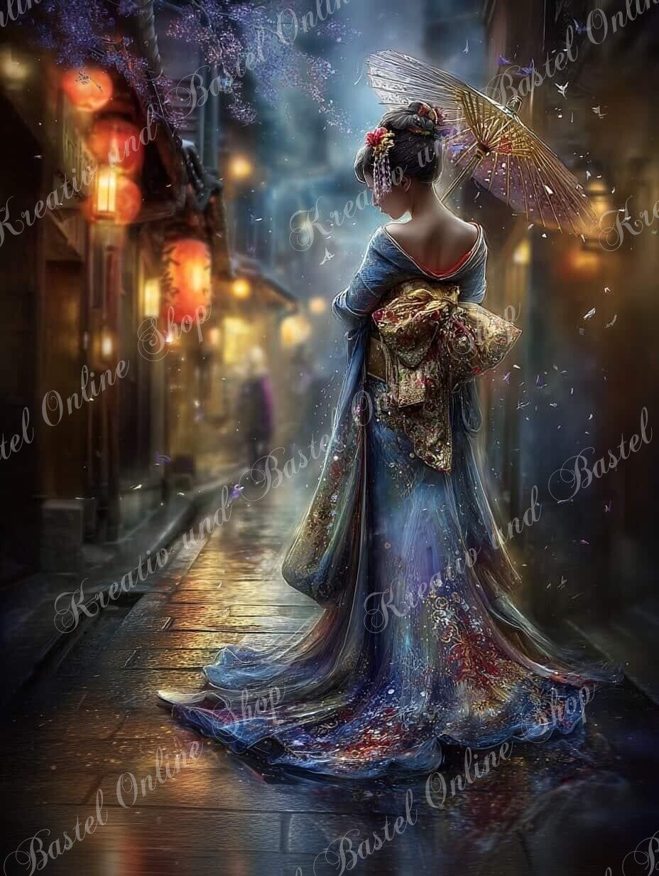 💎 Diamond Painting „Stille Gasse der Träume“ by maggies_dia_painting_ai