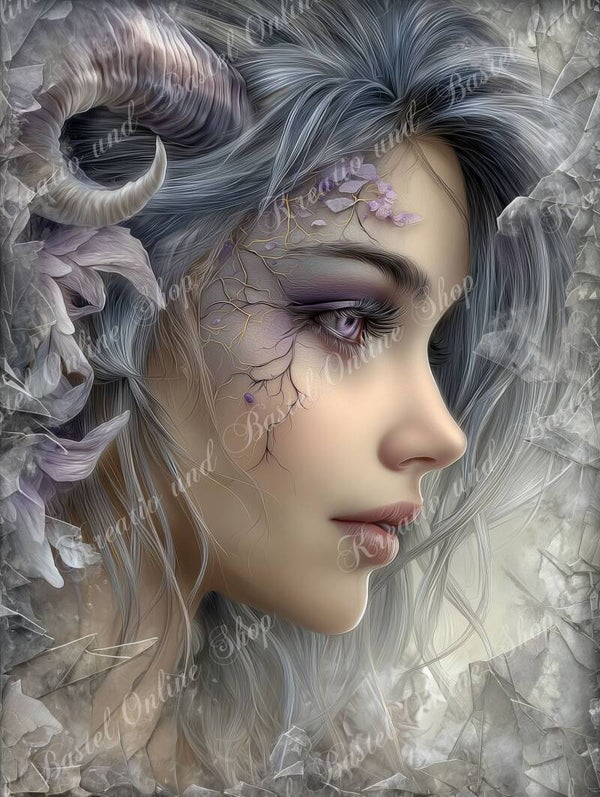 💎 Diamond Painting „Zerbrechliche Seele – stille Stärke“  by Sweet_Loco_AI
