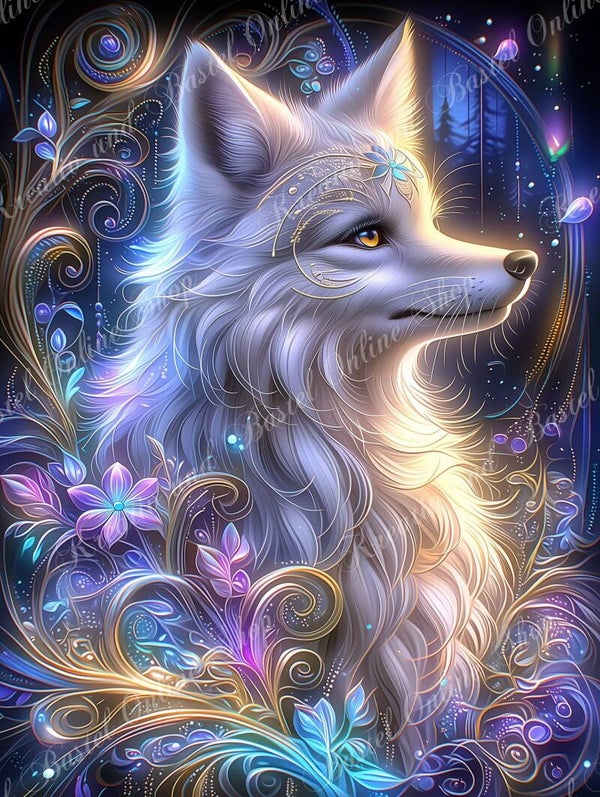 💎 Diamond Painting „Seelenfuchs – Wächter der Nacht“ by Sweet_Loco_AI
