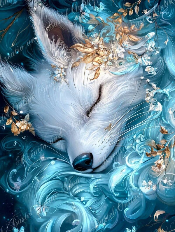 💎 Diamond Painting „Eistraum des stillen Wolfs“ by Sweet_Loco_AI