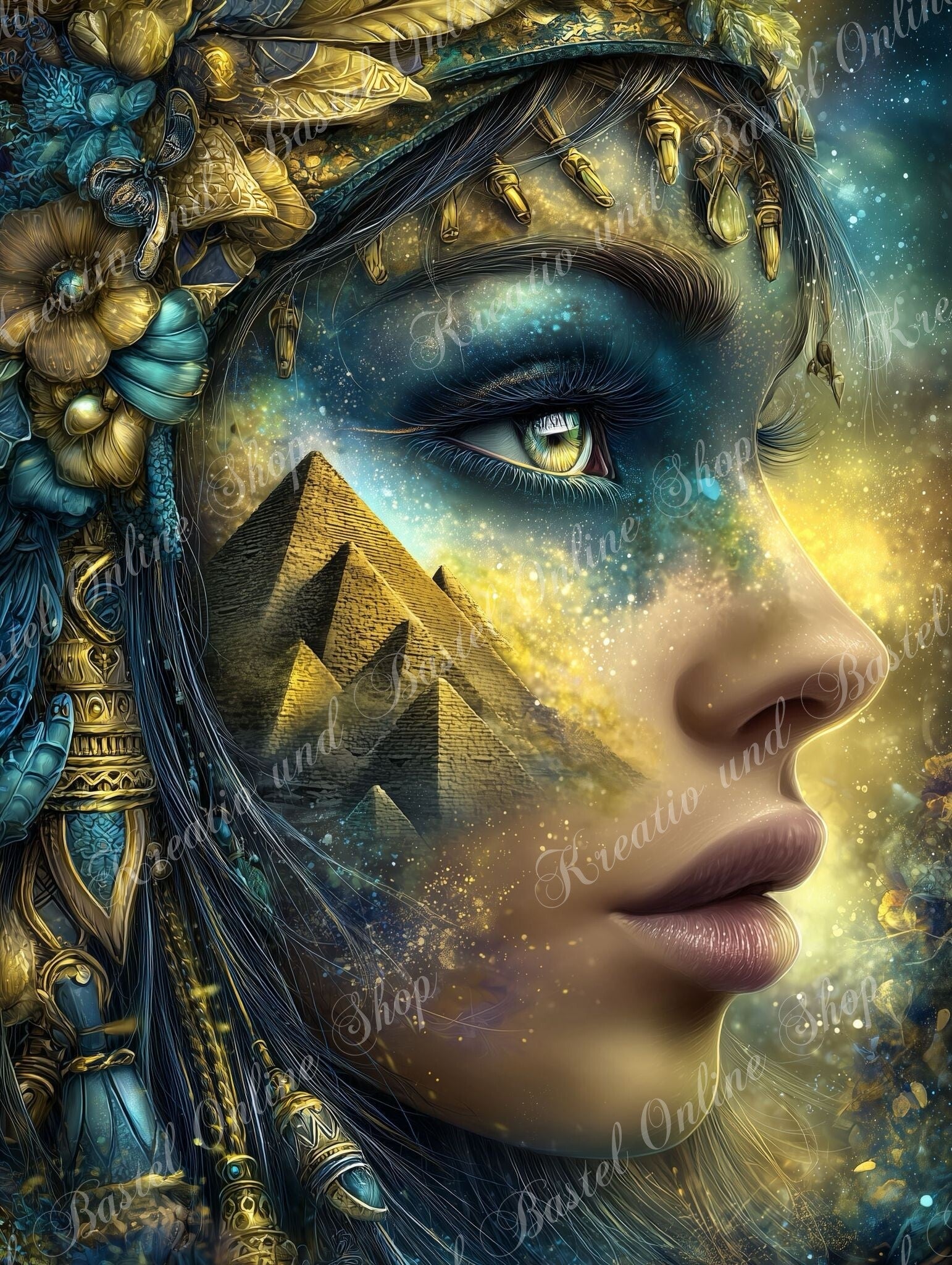 💎 Diamond Painting „Königin der goldenen Wüste“ by Sweet_Loco_AI