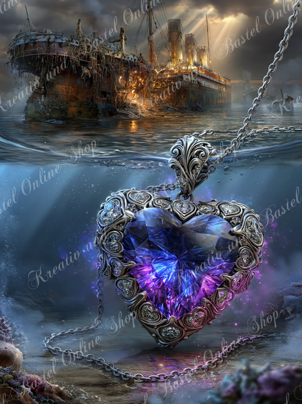 💎 Diamond Painting „Herz der versunkenen Erinnerungen“ by ManuVany A.i