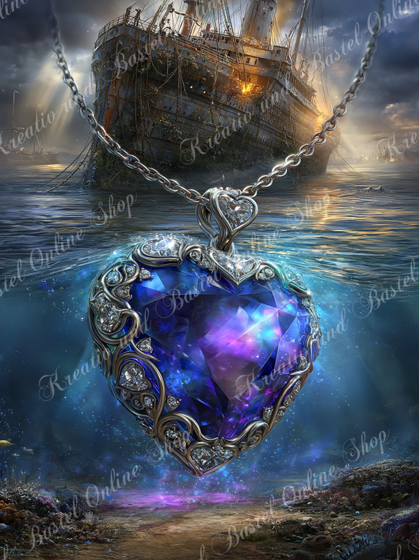 💎 Diamond Painting „Herz der verlorenen Tiefe“ by ManuVany A.i
