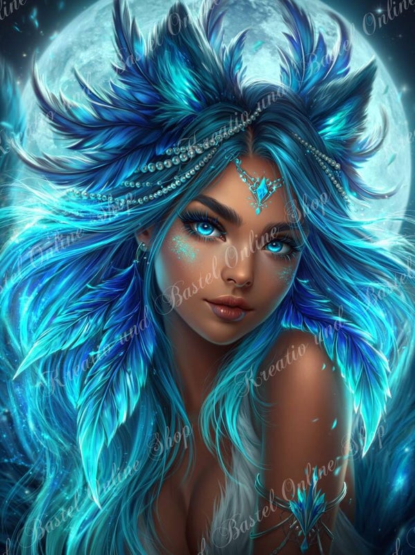 💎 Diamond Painting „Eiskönigin des leuchtenden Mondes“ – by Sweet_Loco_AI