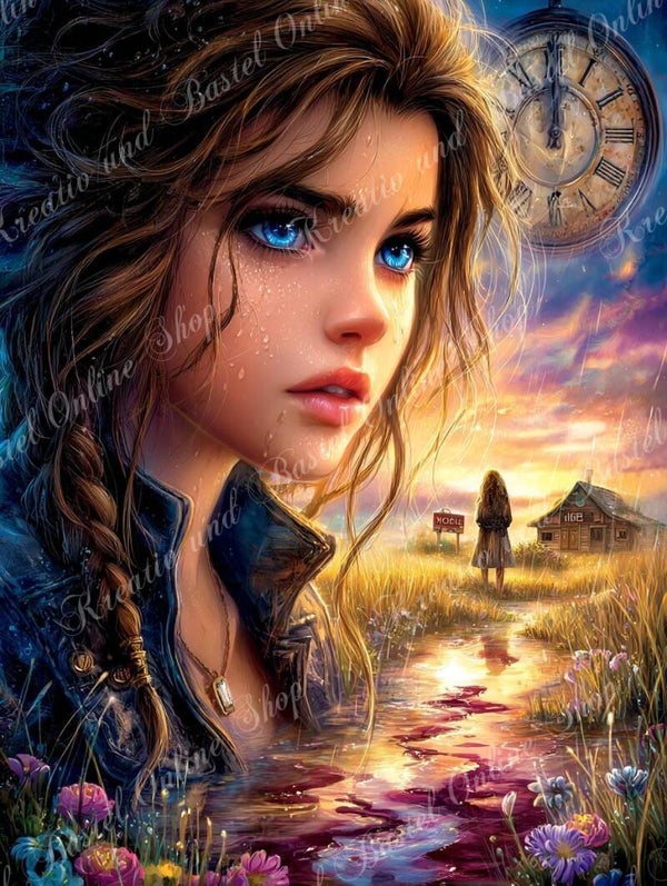 💎 Diamond Painting „Zwischen Zeit und Erinnerung“ –  by illumaris KI_Art