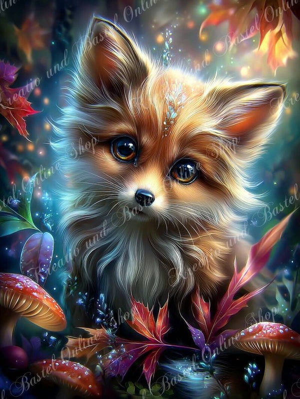 💎 Diamond Painting „Zauberblick des kleinen Waldfuchses“ – by illumaris KI_Art