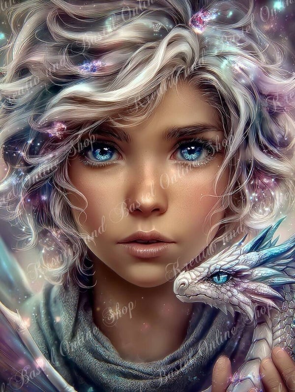 💎 Diamond Painting „Hüterin der Eislicht-Seele“ – by illumaris KI_Art